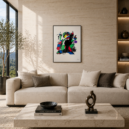 Joan Miró contrasting composition Lithograph Arches 300gsm 42x59 cm