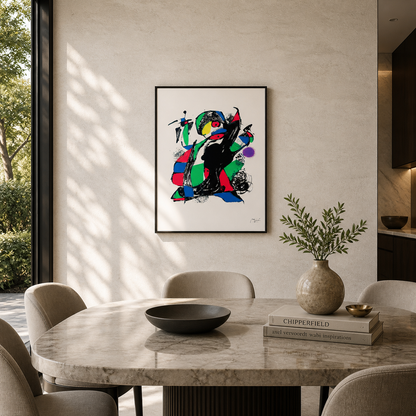 Joan Miró contrasting composition Lithograph Arches 300gsm 42x59 cm