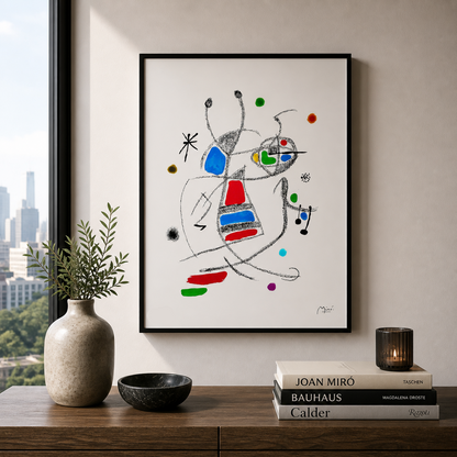 Joan Miró minimalist composition Lithograph Arches 300gsm 42x59 cm
