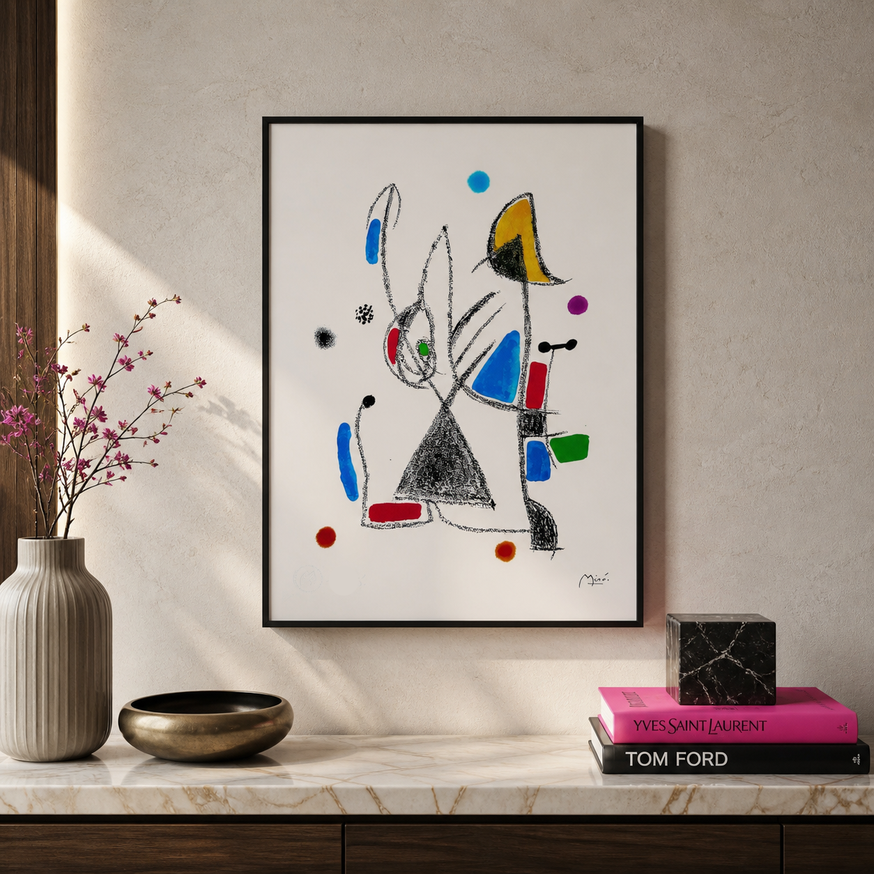 Joan Miró geometric line composition Lithograph Arches 300gsm 42x59 cm