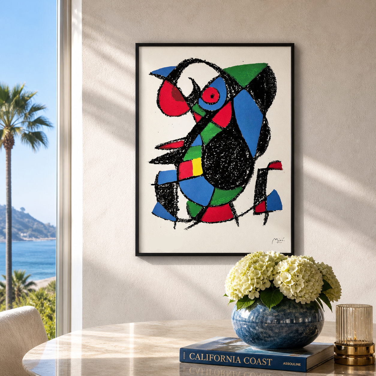 Joan Miró abstract figure with color areas Lithograph Arches 300gsm 42x59 cm