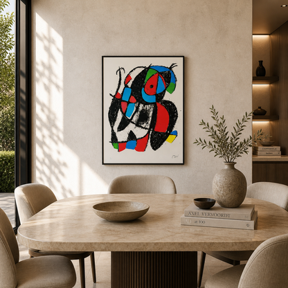 Joan Miró organic figure composition Lithograph Arches 300gsm 42x59 cm