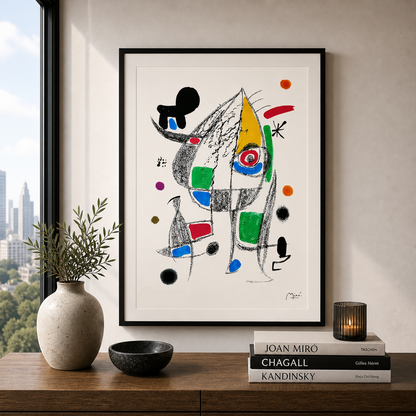 Joan Miró playful figure composition Lithograph Arches 300gsm 42x59 cm