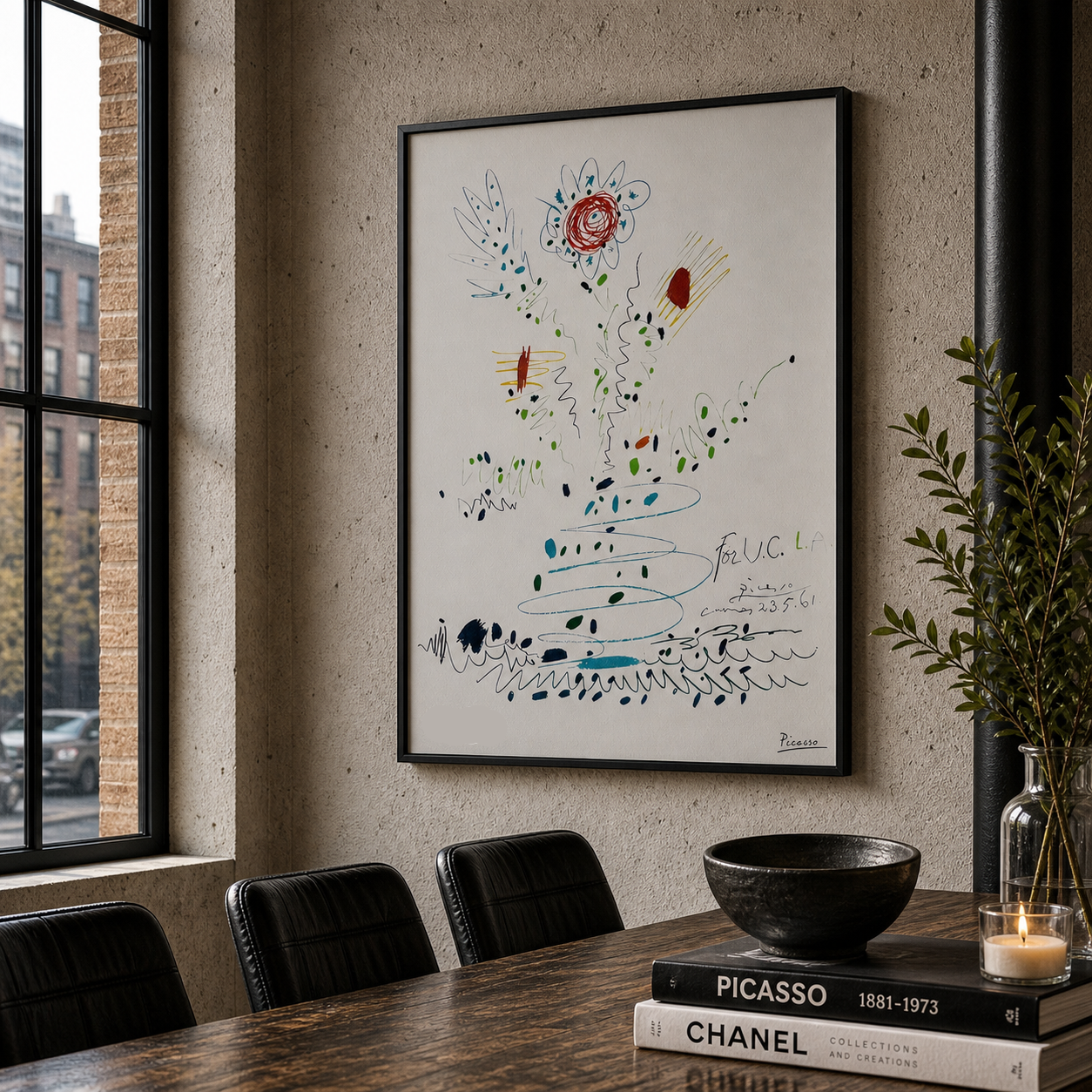 Pablo Picasso Flowers 1961 Lithograph Arches 300gsm 42x59 cm