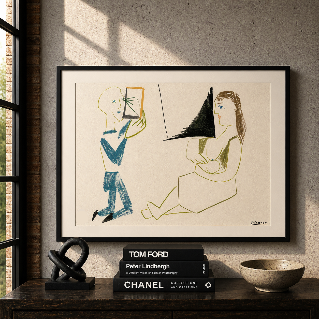 Pablo Picasso Clown and naked woman 1954 Lithograph Arches 300gsm 42x59 cm