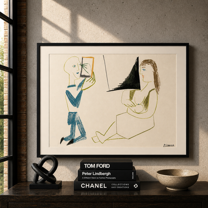 Pablo Picasso Clown and naked woman 1954 Lithograph Arches 300gsm 42x59 cm
