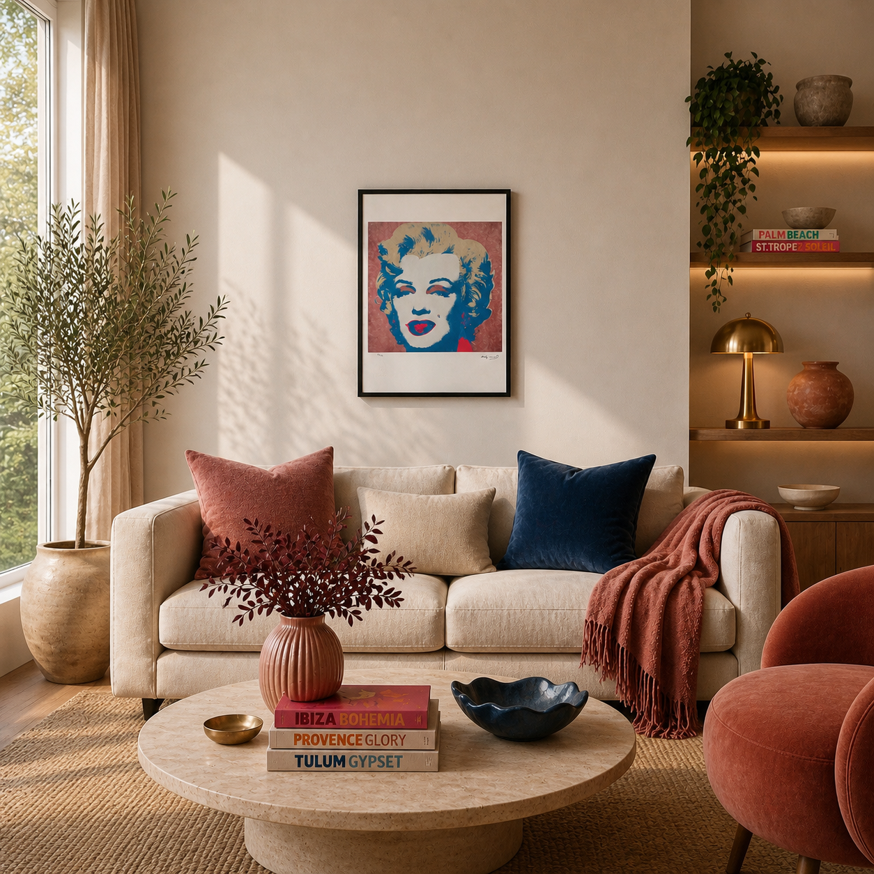 Andy Warhol Marilyn Monroe (Salmon & Blue) Lithograph Arches 300gsm 42x59 cm