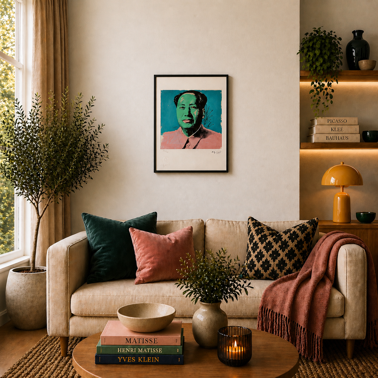 Andy Warhol Mao (Turquoise & Green) Lithograph Arches 300gsm 42x59 cm