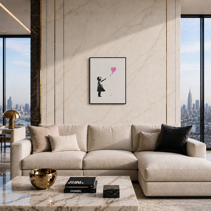 Banksy Girl With the Balloon (Pink) Lithograph Arches 300gsm 42x59 cm