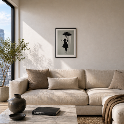 Banksy Girl with Umbrella (Lola) Lithograph Arches 300gsm 42x59 cm