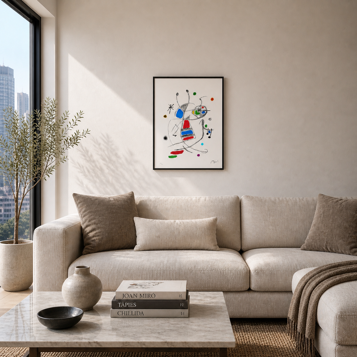 Joan Miró minimalist composition Lithograph Arches 300gsm 42x59 cm