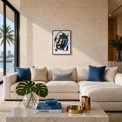Joan Miró central circle composition Lithography Arches 300gsm 42x59 cm