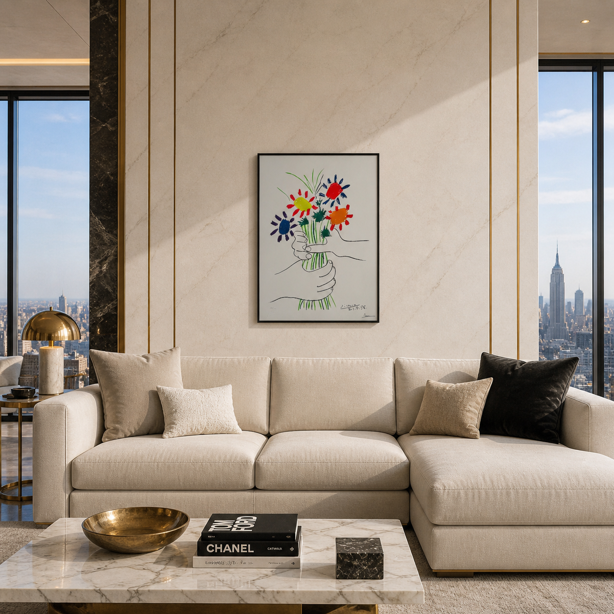 Pablo Picasso Flowers of Peace 1958 Lithograph Arches 300gsm 42x59 cm