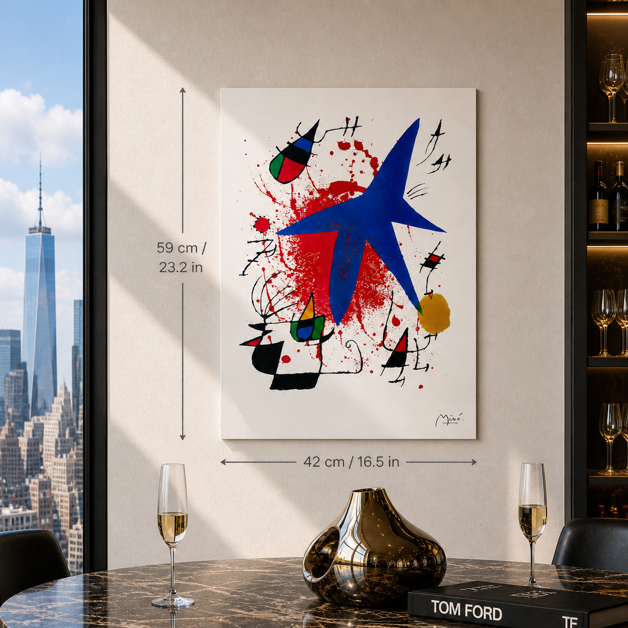 Joan Miró dynamic color composition Lithography Arches 300gsm 42x59 cm