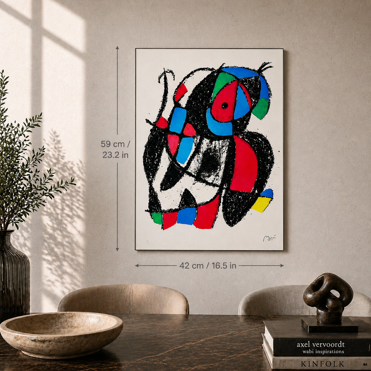 Joan Miró organic figure composition Lithograph Arches 300gsm 42x59 cm