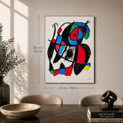 Joan Miró organic figure composition Lithograph Arches 300gsm 42x59 cm