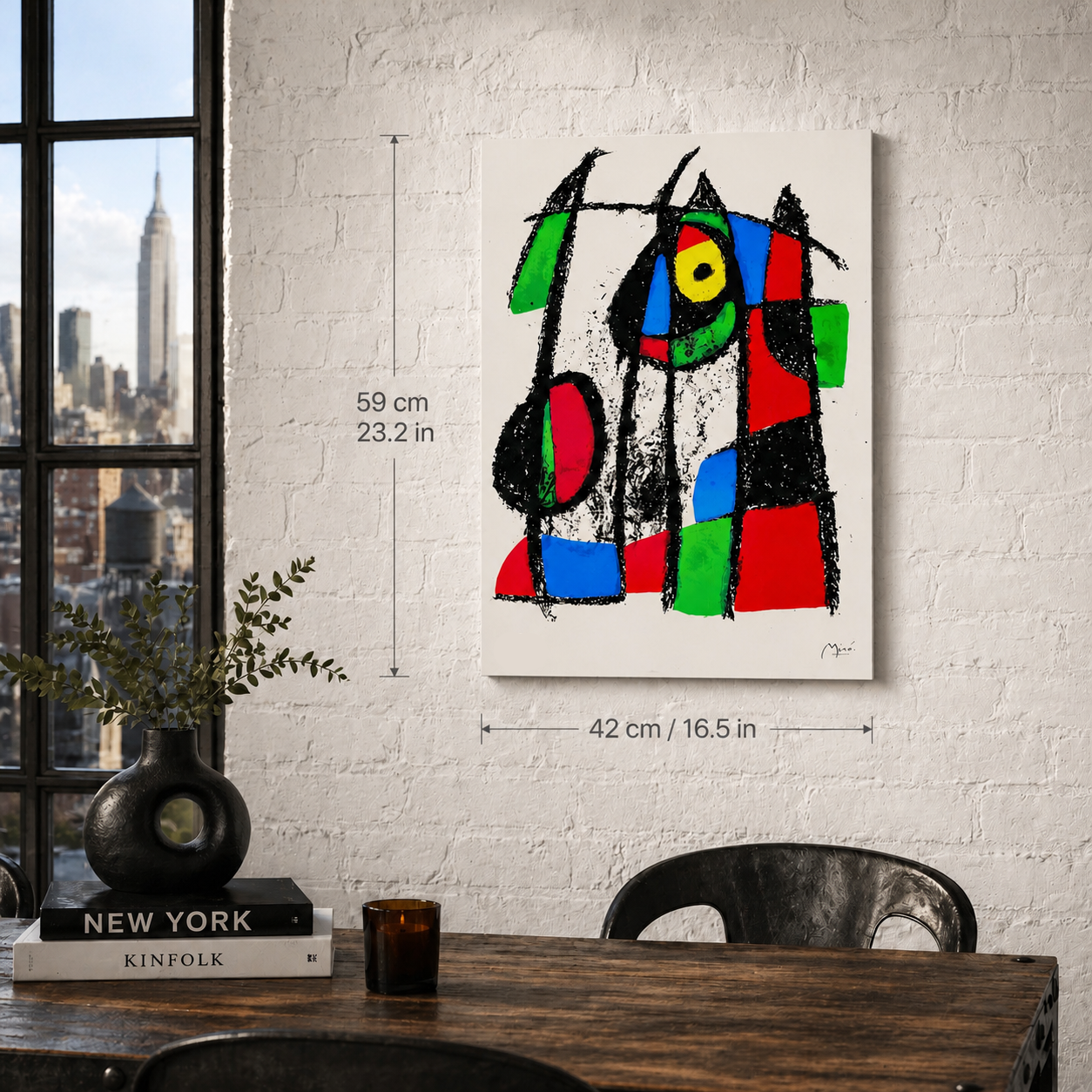 Joan Miró geometric color areas Lithograph Arches 300gsm 42x59 cm