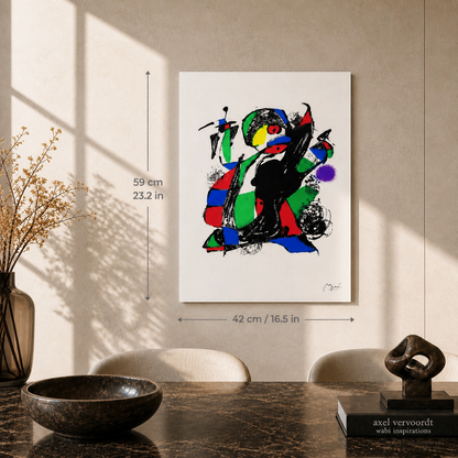 Joan Miró contrasting composition Lithograph Arches 300gsm 42x59 cm