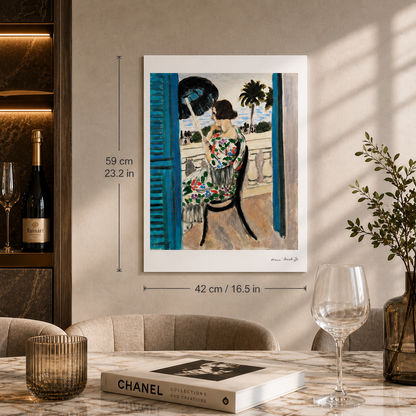 Henri Matisse Woman sitting on a balcony Lithograph on Arches 300gsm 42x59 cm