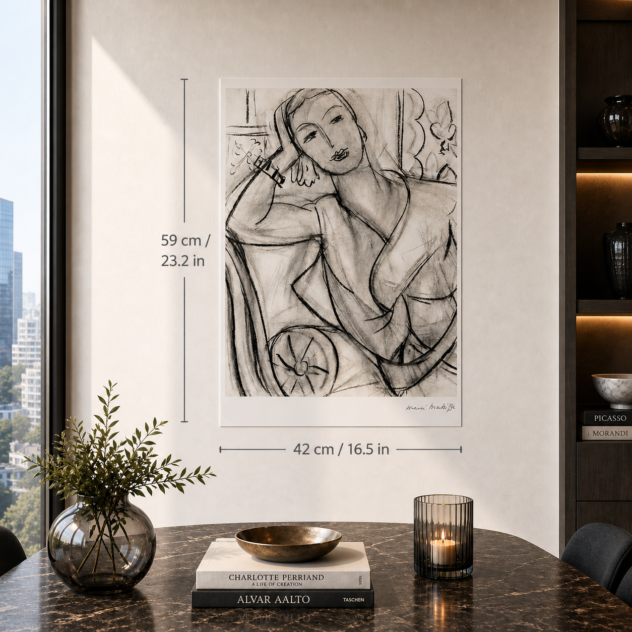 Henri Matisse Portrait of Hutchinson Lithograph on Arches 300gsm 42x59 cm