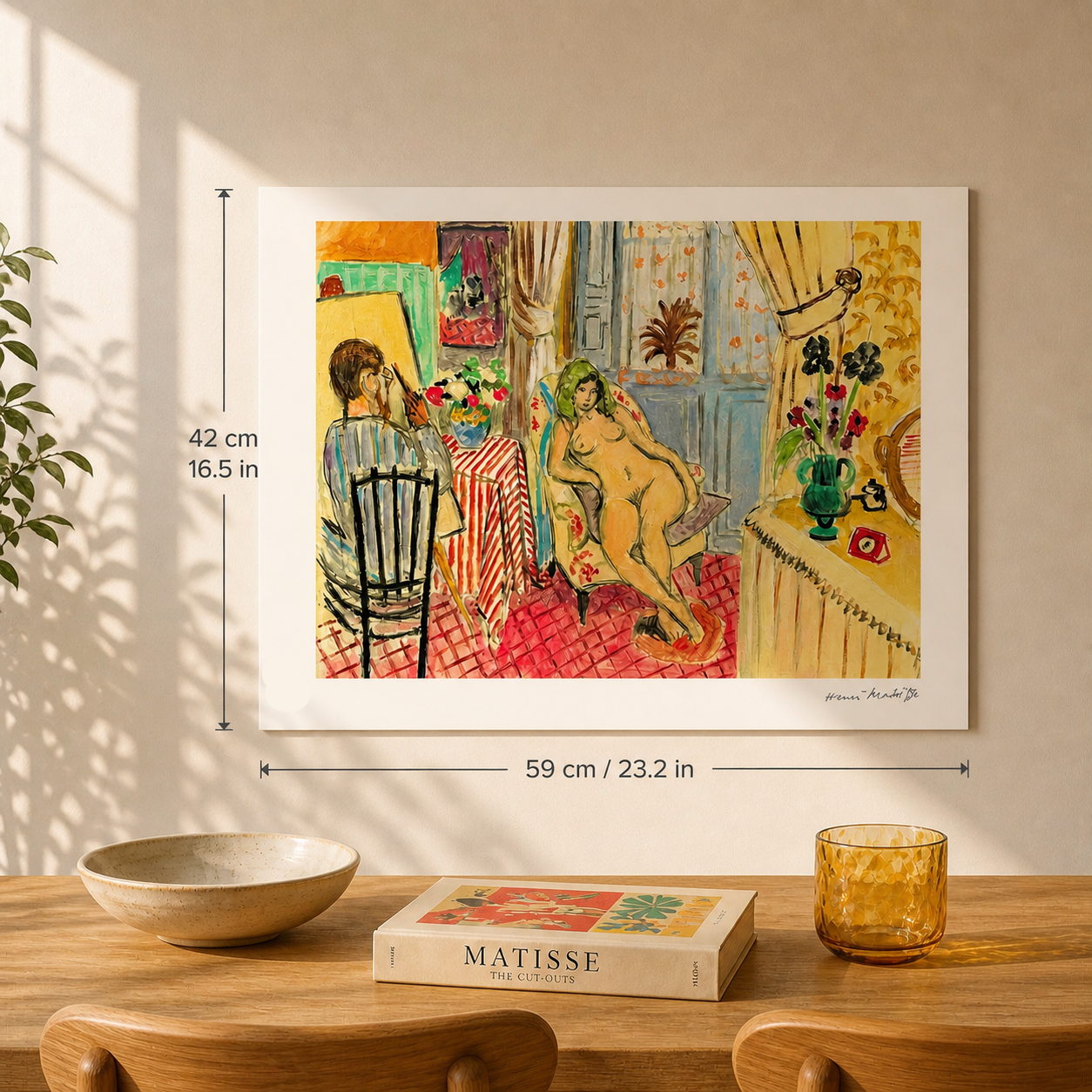 Henri Matisse The artist and the nude model Lithograph on Arches 300gsm 42x59 cm