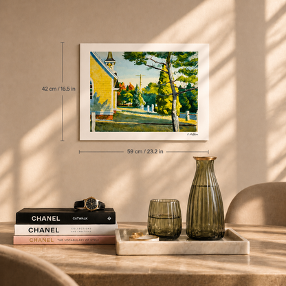 Edward Hopper Church in Eastham Lithograph Arches 300gsm 42x59 cm