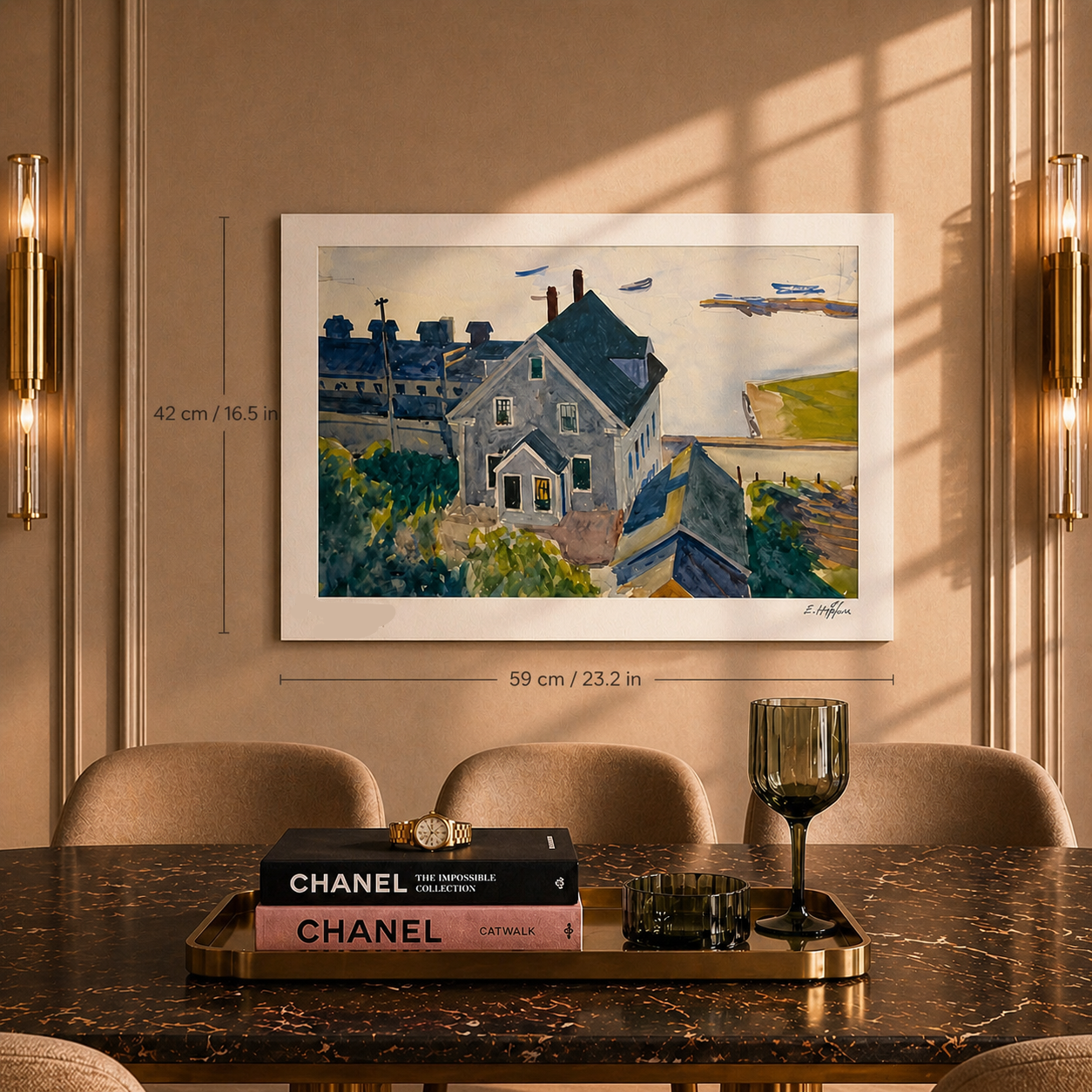 Edward Hopper Gloucester Factory and House Lithograph Arches 300gsm 42x59 cm