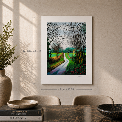 David Hockney The Arrival of Spring in Woldgate Lithograph Arches 300gsm 42x59 cm