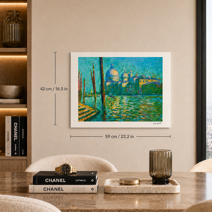 Claude Monet The Grand Canal and Santa Maria Lithograph Arches 300gsm 42x59 cm