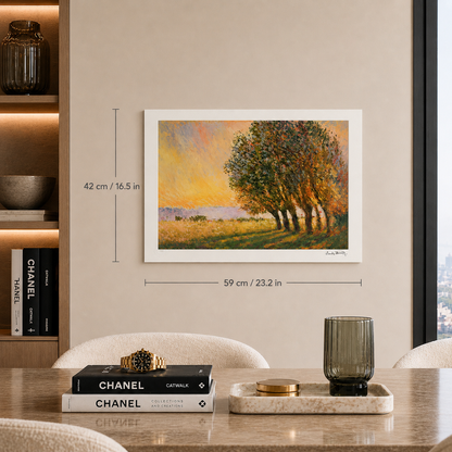 Claude Monet Willows in the setting sun Lithograph Arches 300gsm 42x59 cm