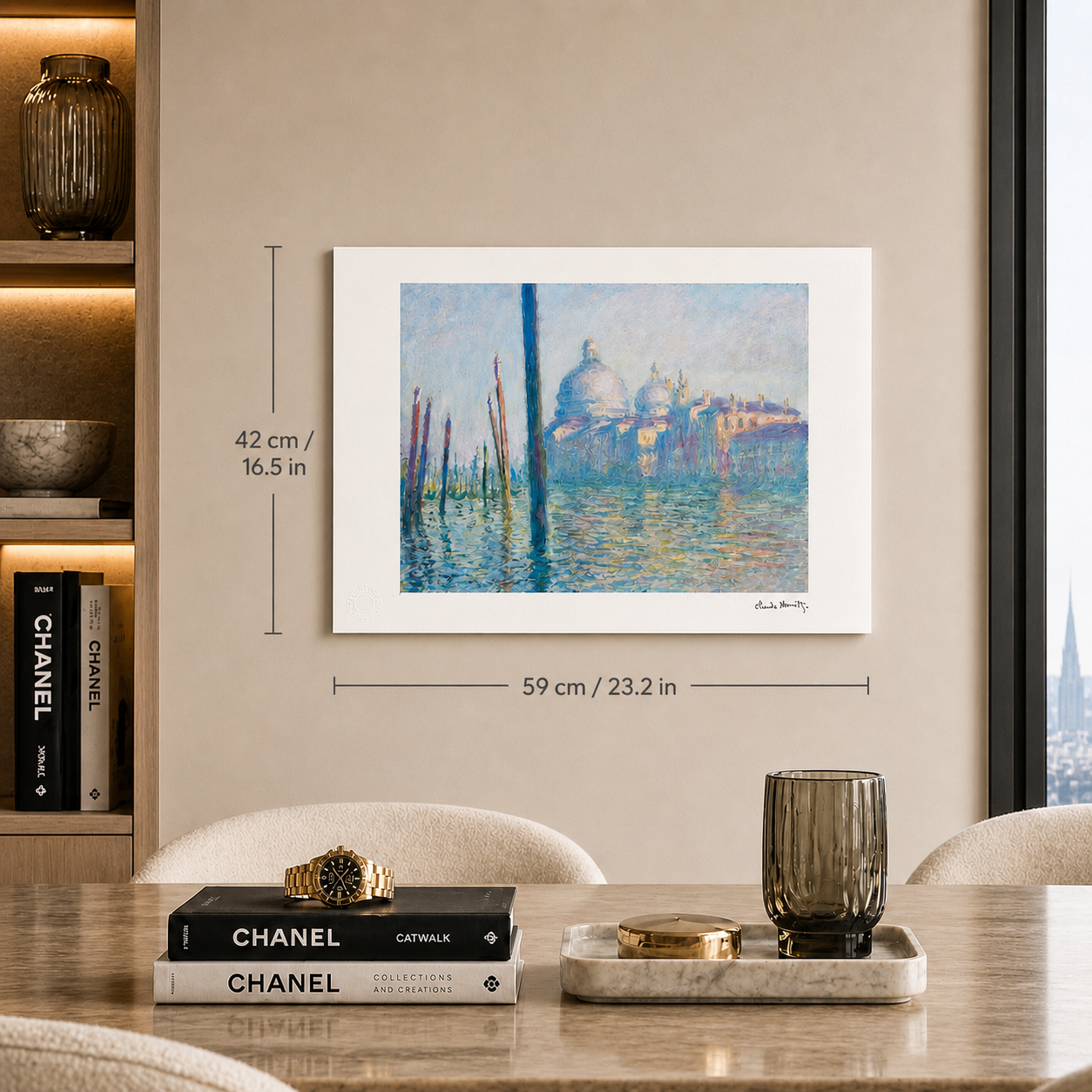 Claude Monet The Grand Canal in Venice Lithograph Arches 300gsm 42x59 cm