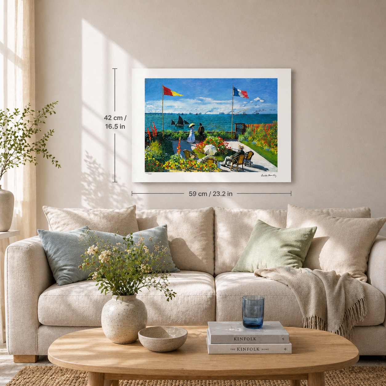 Claude Monet Terrace at Saint-Adresse Lithograph Arches 300gsm 42x59 cm