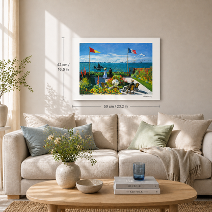 Claude Monet Terrace at Saint-Adresse Lithograph Arches 300gsm 42x59 cm