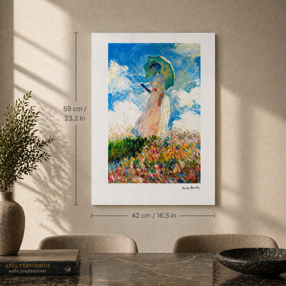 Claude Monet Woman with parasol Lithograph Arches 300gsm 42x59 cm