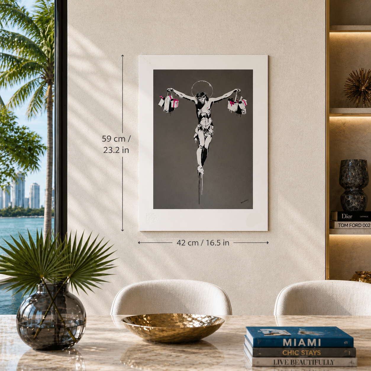 Banksy Christ With Shopping Bags Lithograph Arches 300gsm 42x59 cm