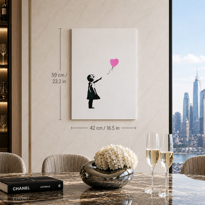 Banksy Girl With the Balloon (Pink) Lithograph Arches 300gsm 42x59 cm