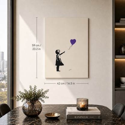 Banksy Girl With the Balloon (Purple) Lithograph Arches 300gsm 42x59 cm