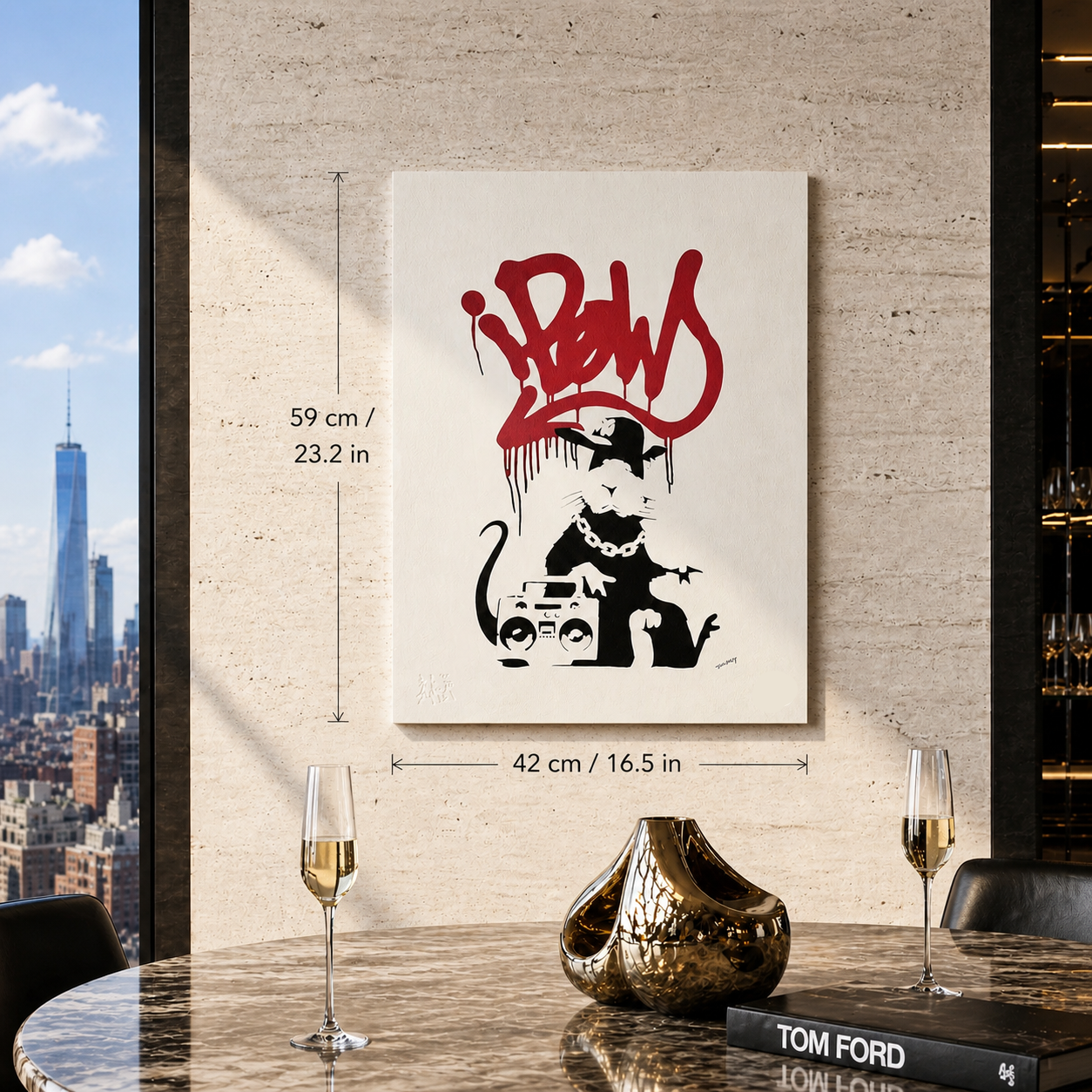 BANKSY Ratpow Lithograph Arches 300gsm 42x59 cm
