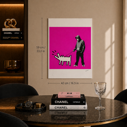 Banksy Barking Dog (Light Purple) Lithograph Arches 300gsm 42x59 cm