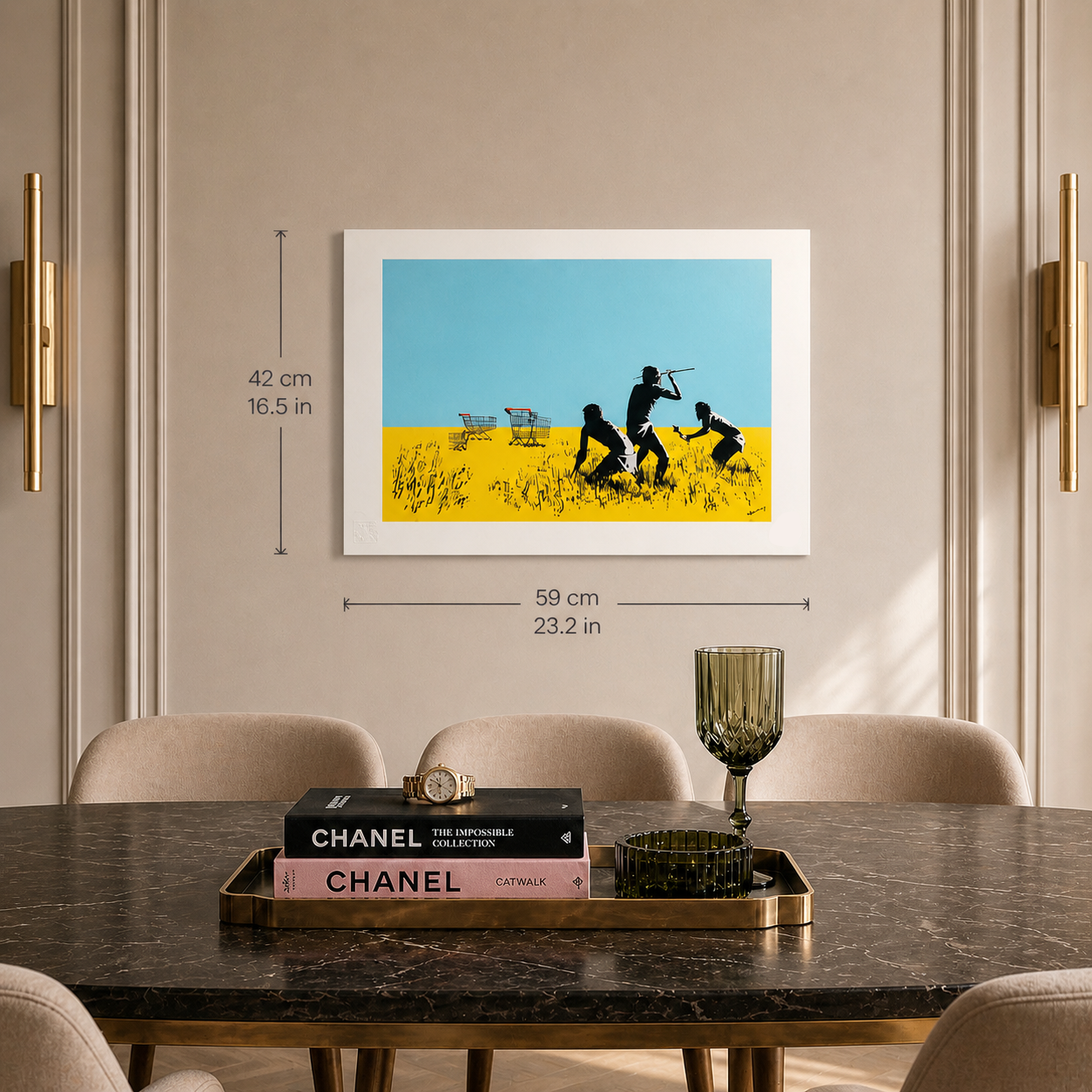 Banksy Trolleys Lithograph Arches 300gsm 42x59 cm