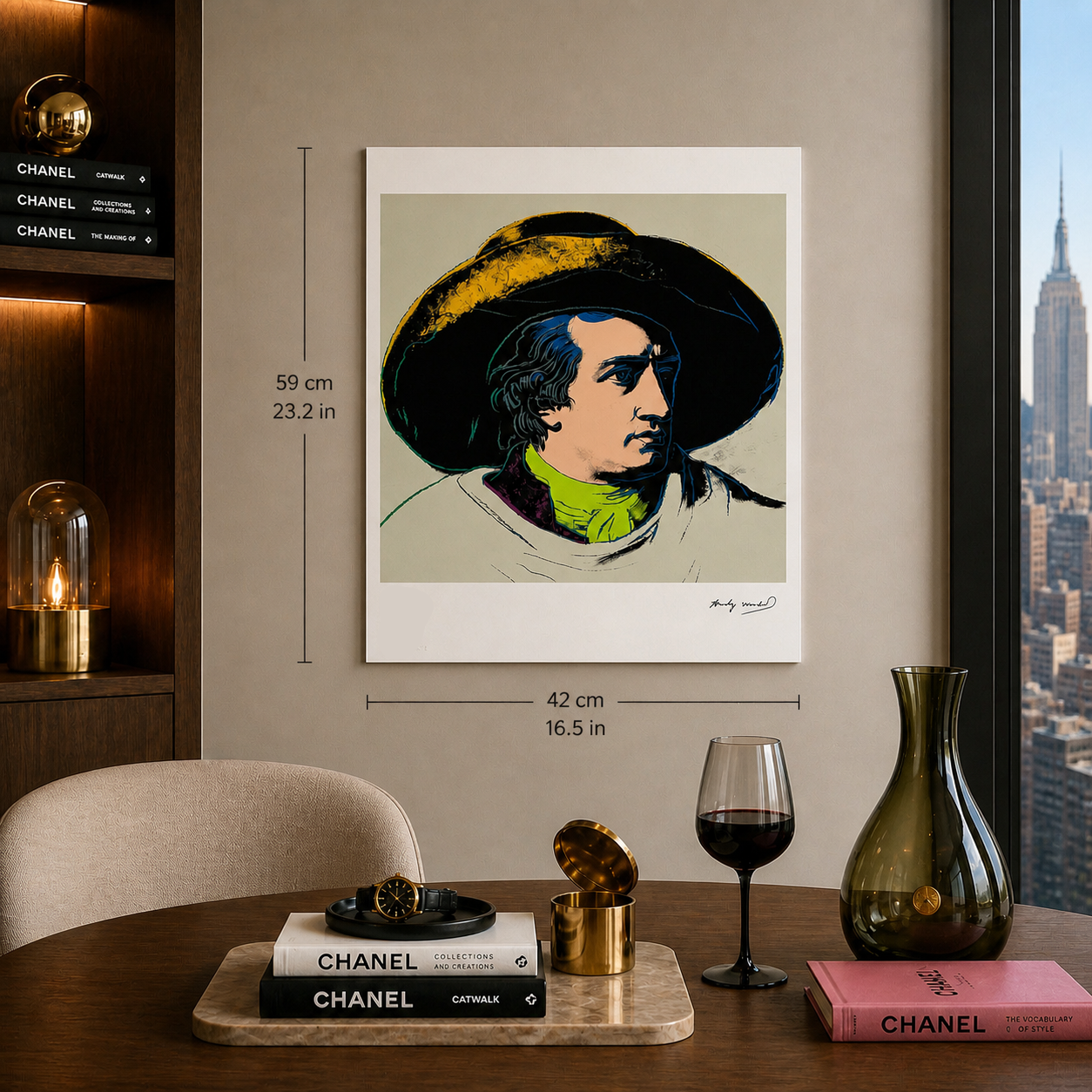 Andy Warhol Goethe (Grey-Black) Lithograph Arches 300gsm 42x59 cm