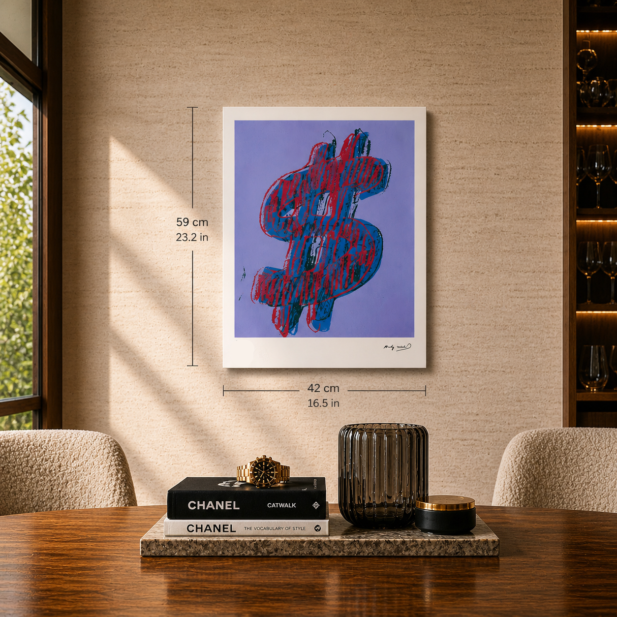 Andy Warhol Dollar (Blue) Lithograph Arches 300gsm 42x59 cm
