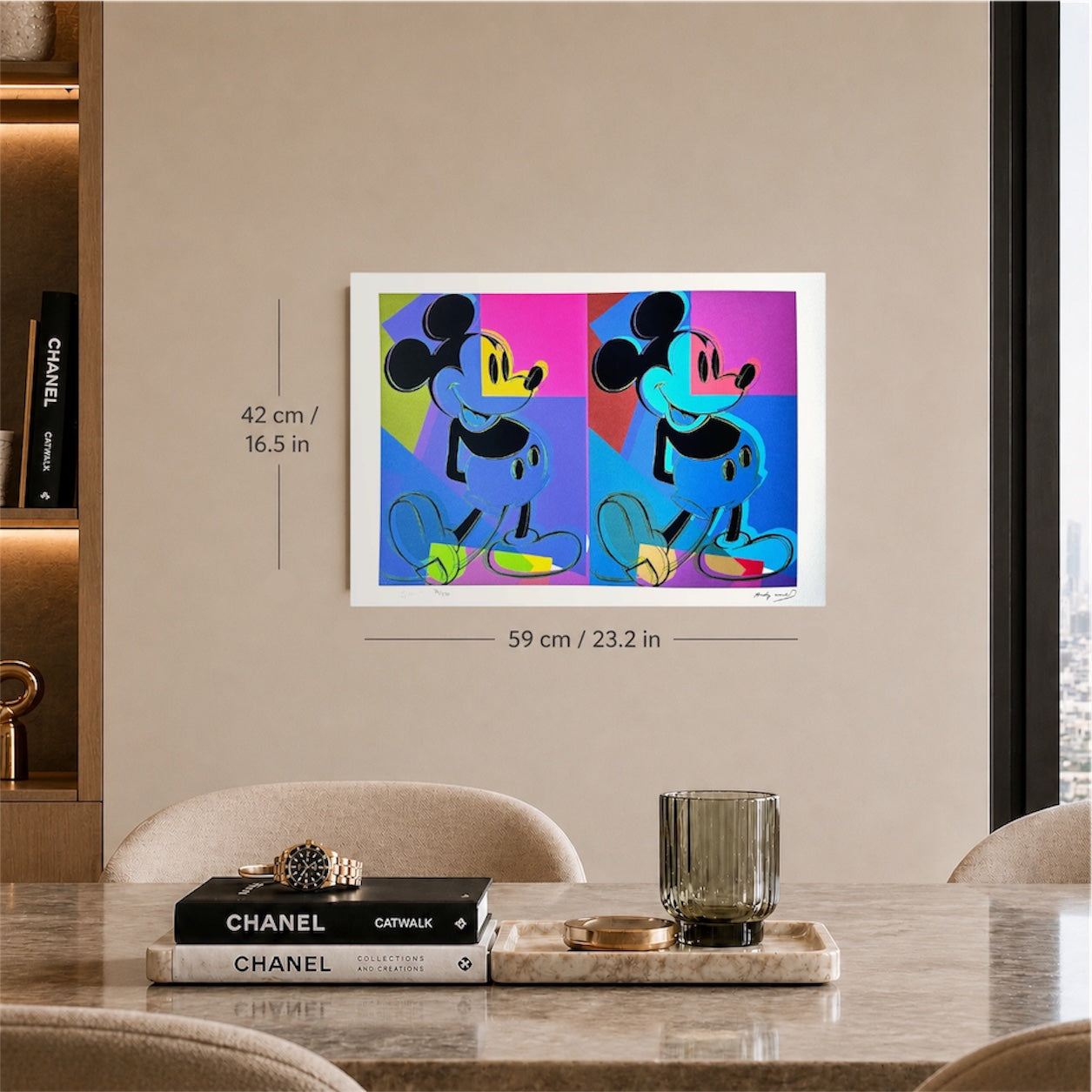 Andy Warhol Double Mickey multi-coloured Lithograph Arches 300gsm 42x59 cm