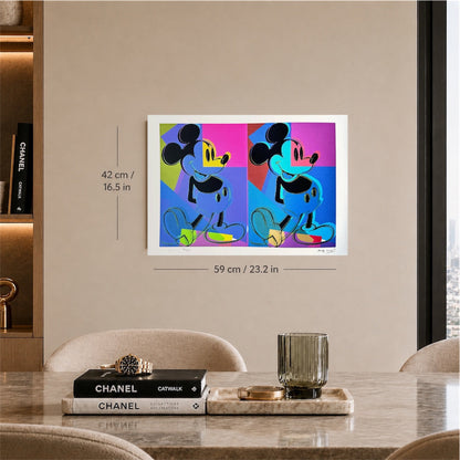 Andy Warhol Double Mickey multi-coloured Lithograph Arches 300gsm 42x59 cm