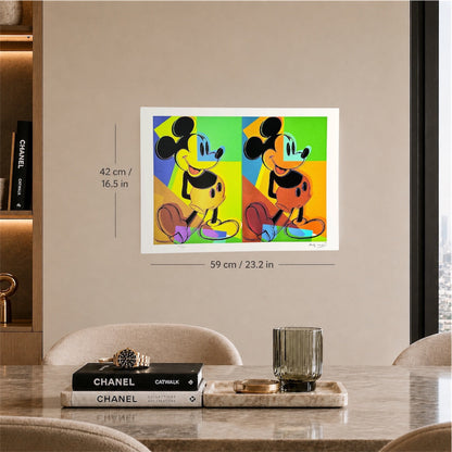 Andy Warhol Double Mickey multi-coloured Lithograph Arches 300gsm 42x59 cm