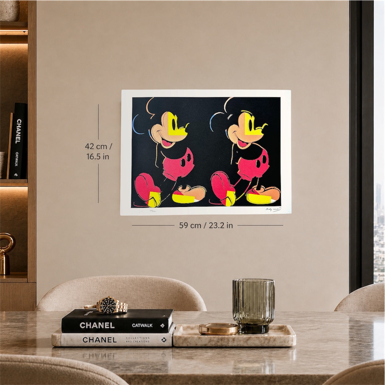 Andy Warhol Double Mickey multi-coloured Lithograph Arches 300gsm 42x59 cm