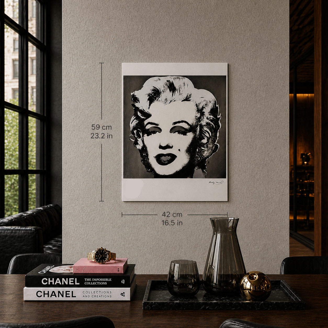 Andy Warhol Marilyn Monroe' (Black & White) Lithograph Arches 300gsm 42x59 cm