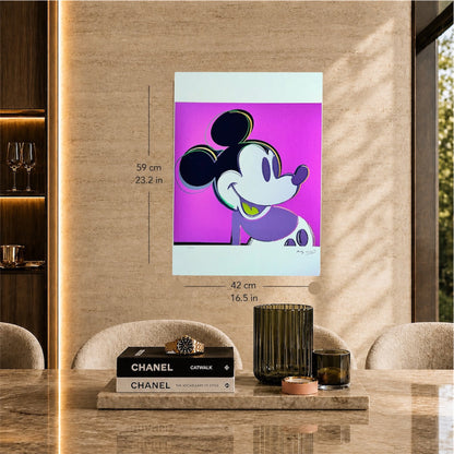 Andy Warhol – 'Mickey Mouse (Purple, Myths)' – Limited and numbered edition