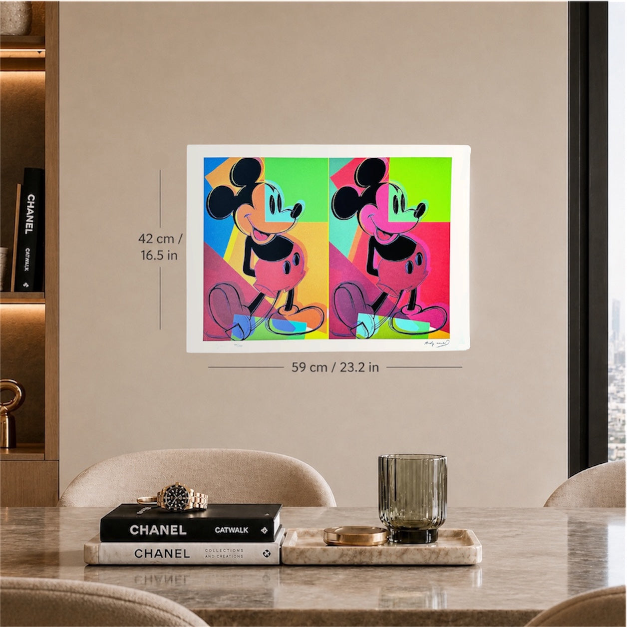 Andy Warhol Double Mickey (Multi-coloured) Lithograph Arches 300gsm 42x59 cm