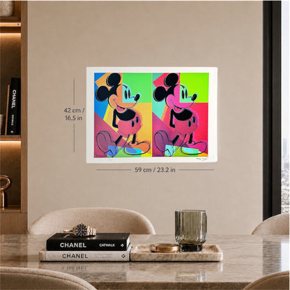 Andy Warhol Double Mickey (Multi-coloured) Lithograph Arches 300gsm 42x59 cm